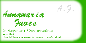 annamaria fuves business card