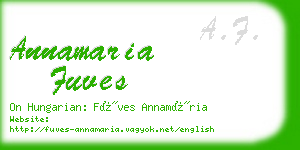 annamaria fuves business card